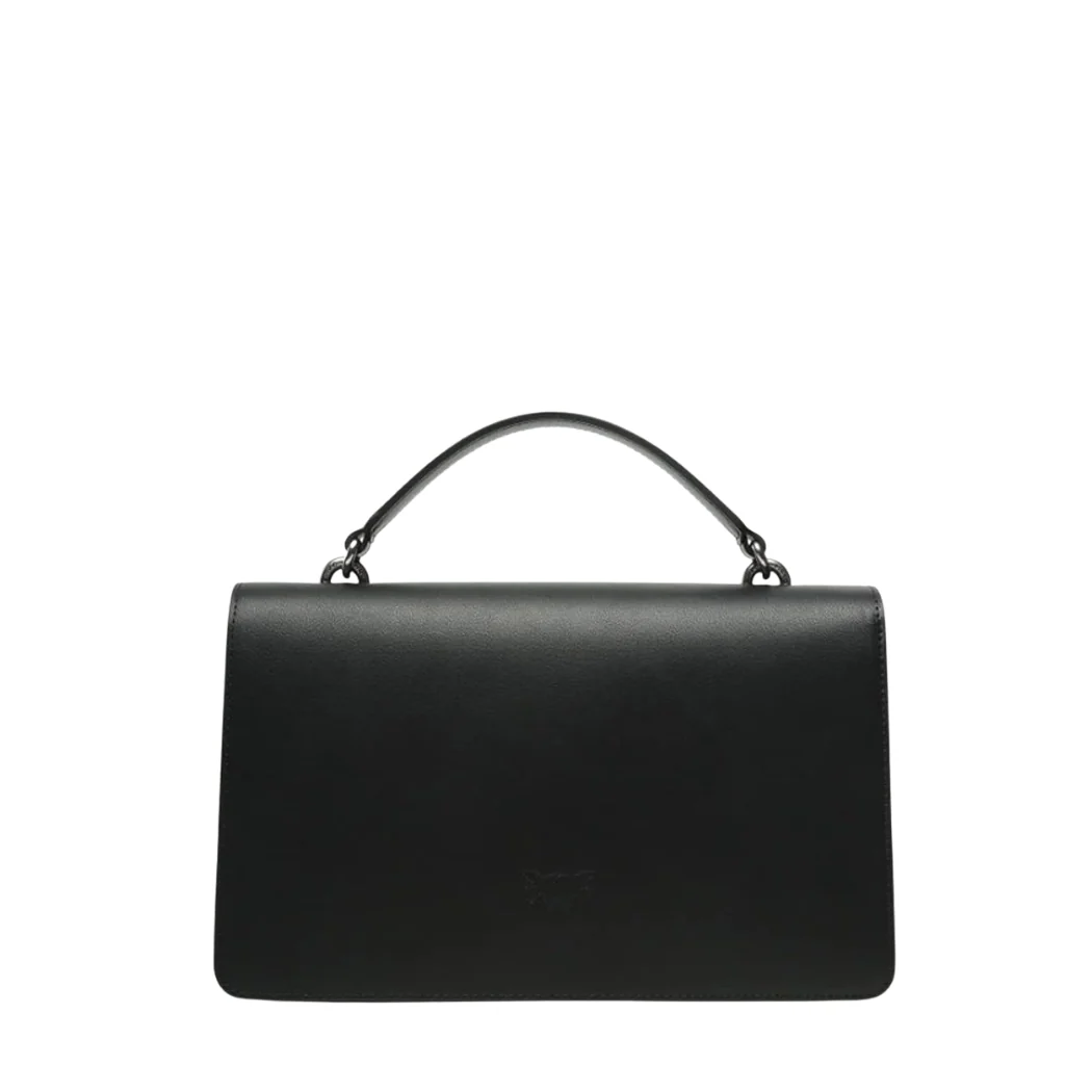 PINKO Love One Mini Light Crossbody Bag β Black Quilted Calfskin - Image 2