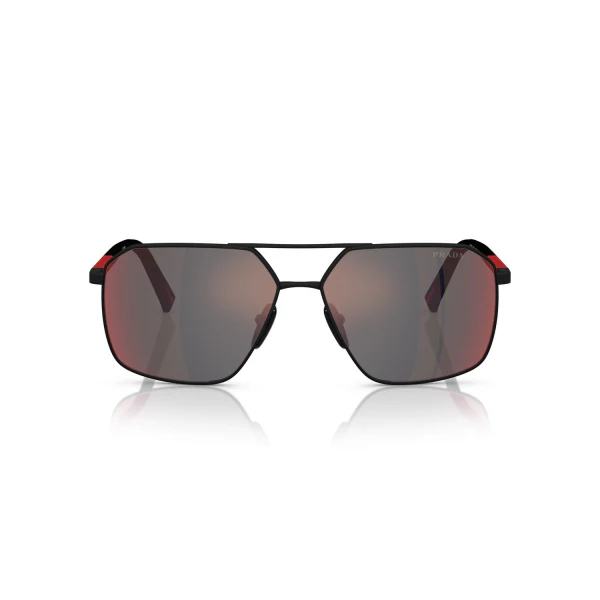 Prada Linea Rossa Matte Black Grey Gradient Square Sunglasses – SPRA50 DG0/08F (60-14-145)