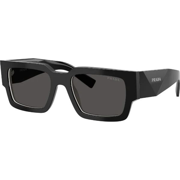 Prada Black Dark Grey Rectangular Sunglasses โ SPRB17 16K/08Z (54-20-145) - Image 2