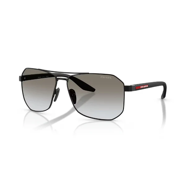 Prada Linea Rossa Matte Black Grey Gradient Navigator Sunglasses โ SPS A53 ZVN/10S (62-14-145) - Image 2