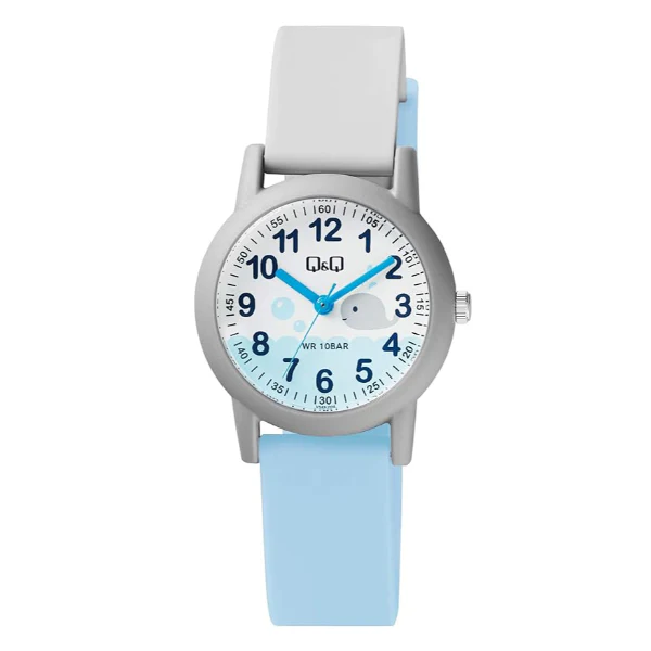 Q&Q Multi Color Resin Multi Color Dial Quartz Watch for Kids - VS49J006Y