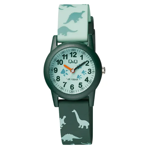 Q&Q Multi-Color Silicone Strap Blue Dial Quartz Watch for Kids - VR99J010Y