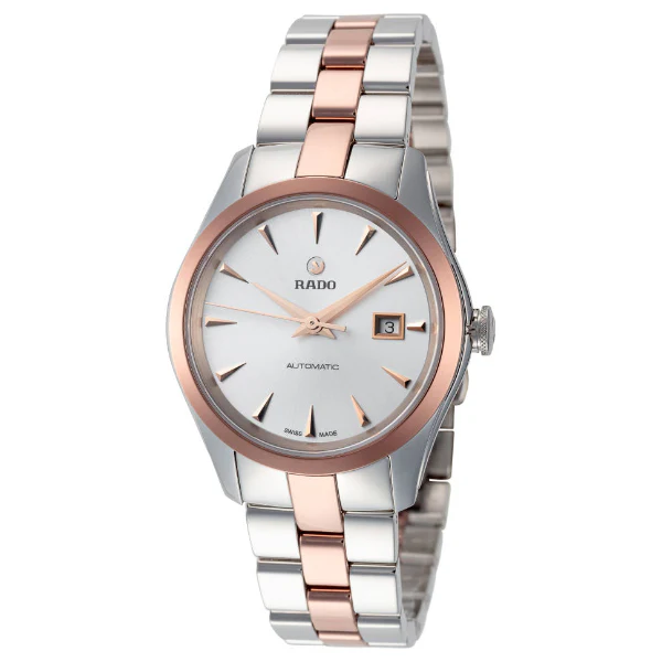 Rado Hyperchrome Two-Tone Stainless Steel White Dial Automatic Watch for Gents - R32980112