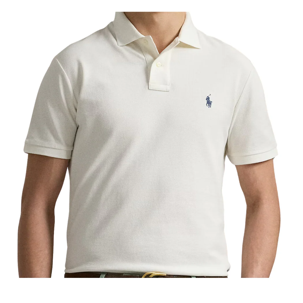 Ralph Lauren Iconic Mesh Polo Beige T-Shirt - Image 2