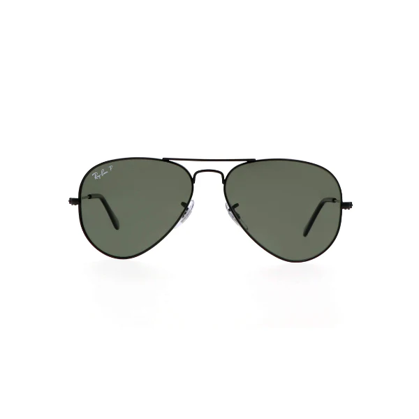 Ray-Ban Aviator Large Metal Black Green Polarized Sunglasses – RB3025 002/58 (58-14-135)