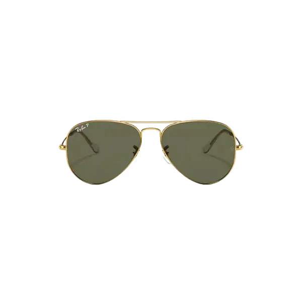 Ray-Ban Aviator Large Metal Gold Green Polarized Sunglasses β RB3025 001/58 (62-14-140)