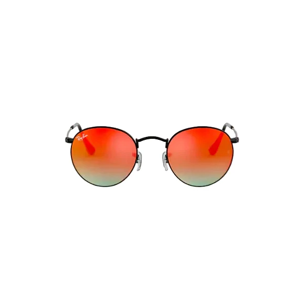 Ray-Ban Black Red Mirror Round Metal Sunglasses – RB3447 002/4W (53-21-145)