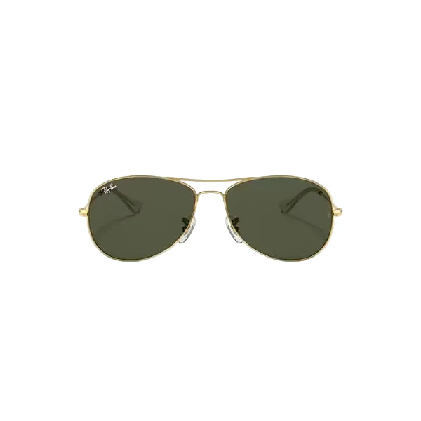 Ray-Ban Cockpit Gold Green Polarized Aviator Sunglasses – RB3362 001/58 (59-14-135)