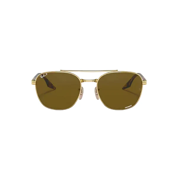 Ray-Ban Gold Brown Chromance Polarized Aviator Sunglasses – RB3542 (58-14-140)