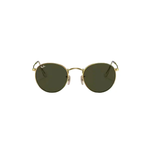 Ray-Ban Gold Green Classic Round Metal Sunglasses – RB3447 001 (53-21-145)
