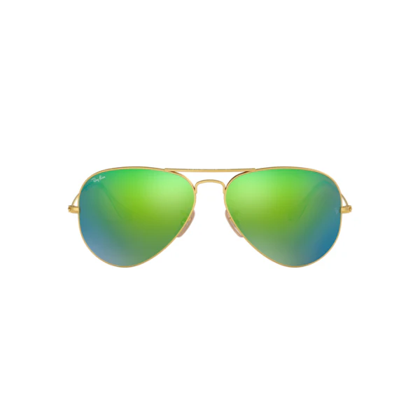 Ray-Ban Gold Green Blue Mirror Aviator Sunglasses – RB3025 112/19 (58-14-135)