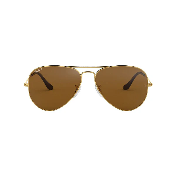 Ray-Ban Gold Polarized Brown Gradient Aviator Sunglasses β RB3025 001/57 (62-14-140)