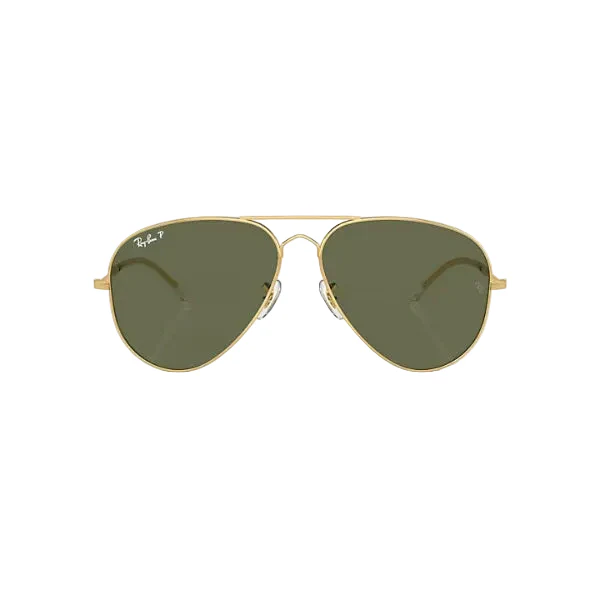 Ray-Ban Gold Polarized Green Aviator Sunglasses – RB3825 001/58 (62-14-145)