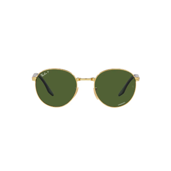 Ray-Ban Gold Polarized Green Phantos Metal Sunglasses – RB3691 001/P1 (51-21-145)
