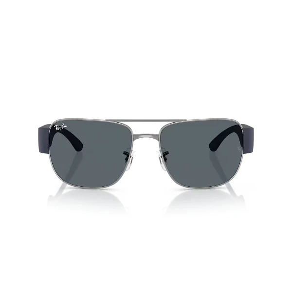 Ray-Ban Gunmetal Blue Classic Square Metal Sunglasses – RB3756 004/R5 (59-18-140)