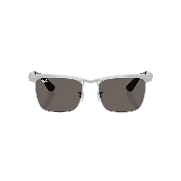 Ray-Ban Silver Dark Grey Square Metal Sunglasses – RB3875 019/B1 (56-18-145)