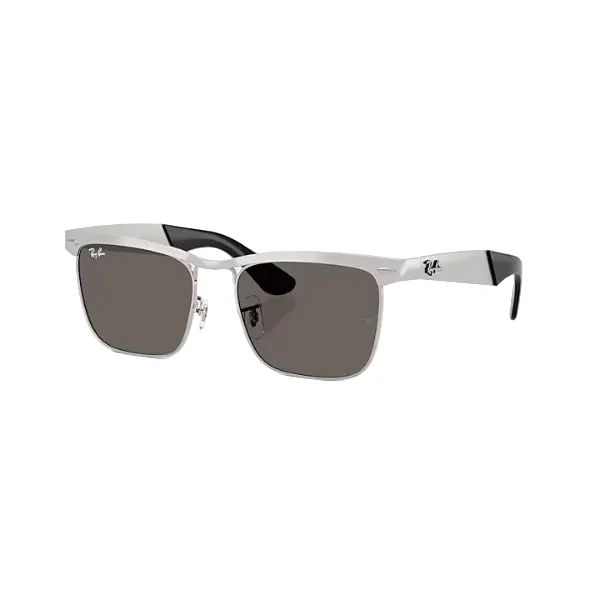 Ray-Ban Silver Dark Grey Square Metal Sunglasses – RB3875 019/B1 (56-18-145) - Image 2