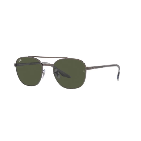 Ray-Ban Gunmetal Green Classic Square Metal Sunglasses – RB3688 004/31 (55-19-145)