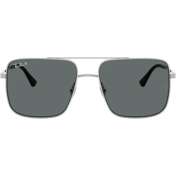 Ray-Ban Gunmetal Polarized Grey Square Sunglasses – RB3758 003/81 (56-16-145)