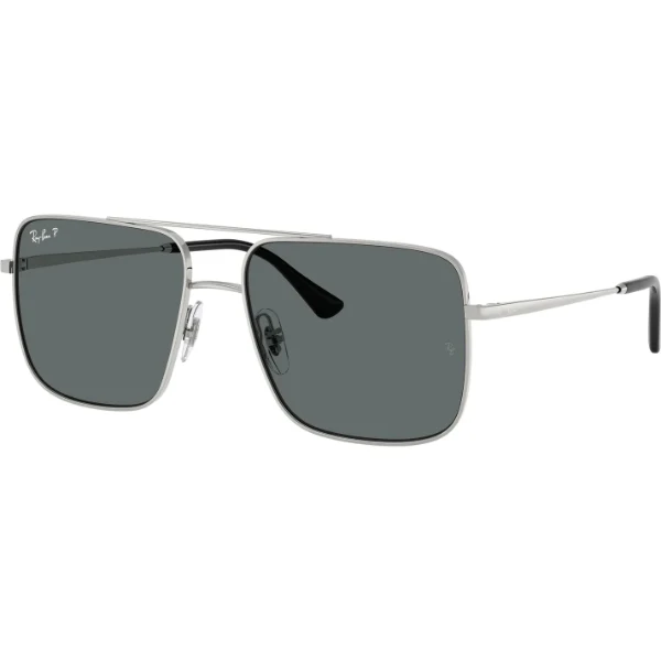 Ray-Ban Gunmetal Polarized Grey Square Sunglasses – RB3758 003/81 (56-16-145) - Image 2