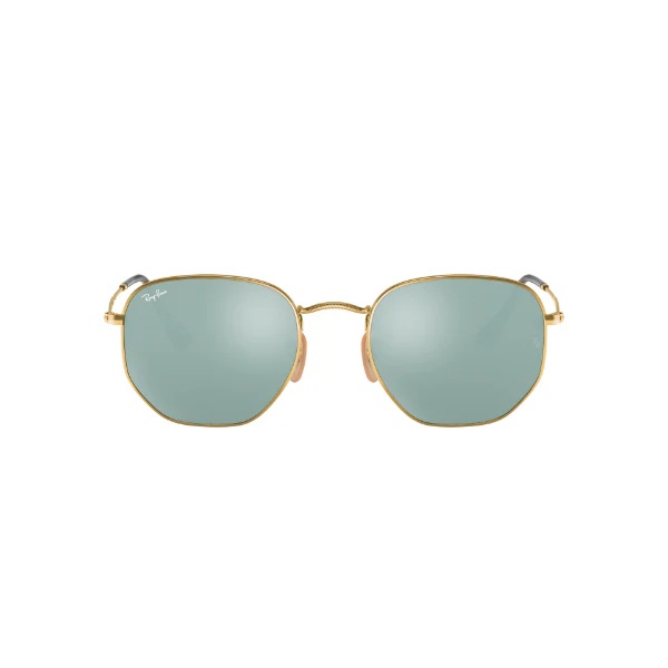 Ray-Ban Hexagonal Flat Lenses Gold Silver Mirror Sunglasses – RB3548 001/30 (54-21-145)