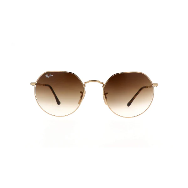Ray-Ban Jack Gold Brown Gradient Round Sunglasses – RB3565 001/51 (53-20-145)