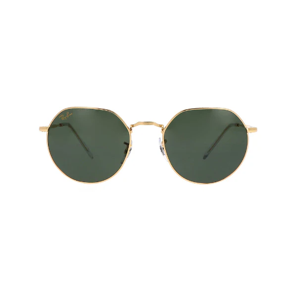 Ray-Ban Jack Gold Green Classic Round Sunglasses – RB3565 9196/31 (53-20-145)