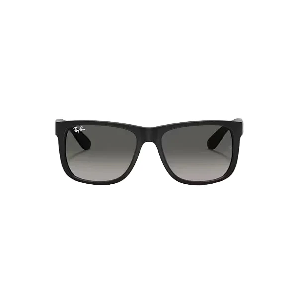 Ray-Ban Justin Matte Black Grey Gradient Square Sunglasses – RB4165F 622/8G (54-17-140)