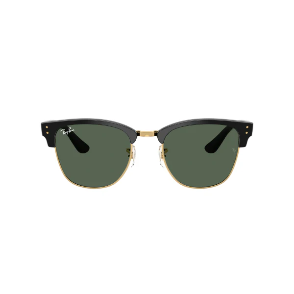Ray-Ban Black Gold Green Classic Clubmaster Sunglasses – RBR0504S 6677/VR (51-21-145)
