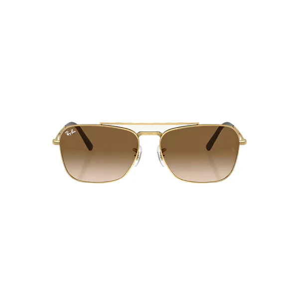 Ray‑Ban New Caravan Arista Gold Light Brown Gradient Sunglasses – RB 3636 001/51 (58‑15)