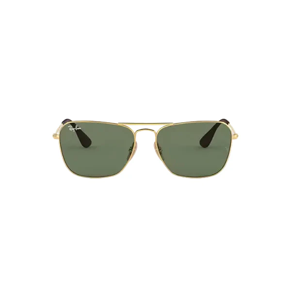 Ray-Ban New Caravan Gold Green Classic Square Sunglasses – RB3610 001/71 (58-15)