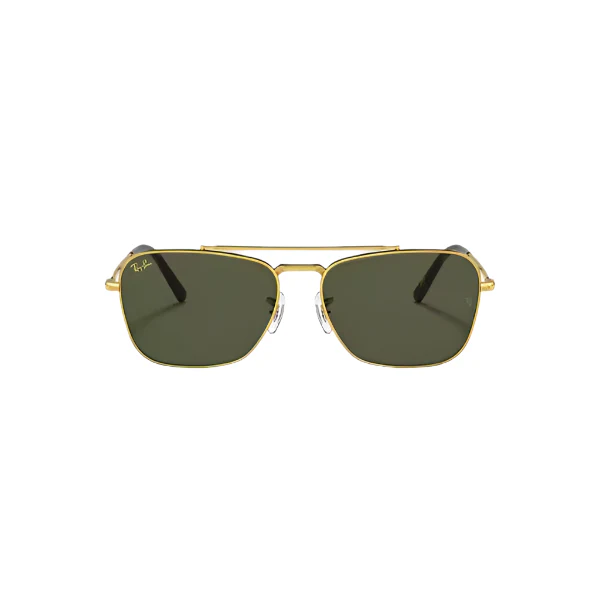 Ray‑Ban New Caravan Gold Green Sunglasses – RB 3636 919631 (58‑15)