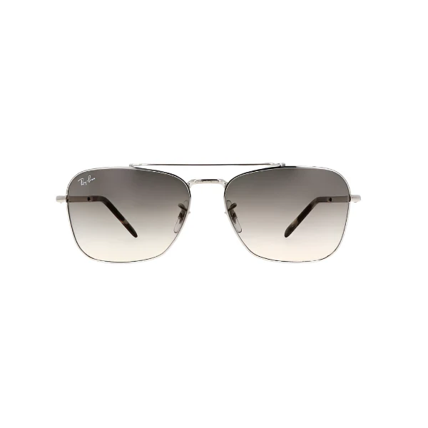Ray‑Ban New Caravan Silver Metal Grey Gradient Sunglasses – RB 3636 003/32 (58‑15)