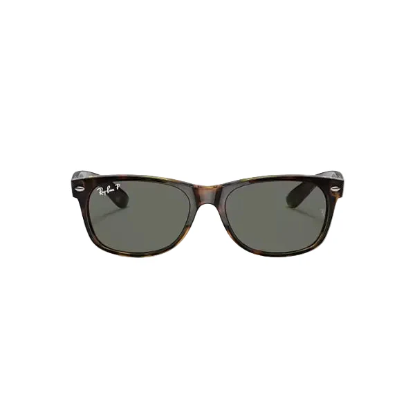 Ray-Ban New Wayfarer Tortoise Polarized Square Sunglasses – RB2132 902/58 (55-18)