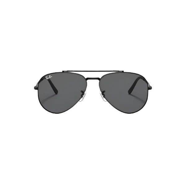 Ray‑Ban RB3625 002/B1 New Aviator – Polished Black Metal Frame with Dark Grey Crystal Lenses – 58‑14