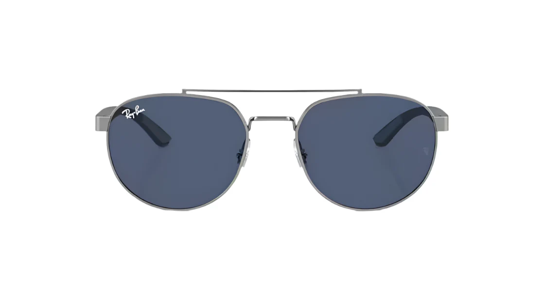 Ray-Ban RB3736 004/80 Gunmetal Dark Blue Sunglasses - 56mm