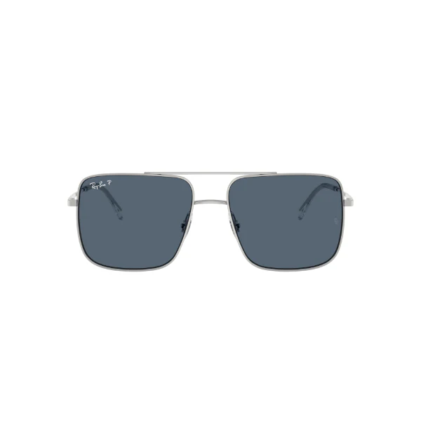 Ray-Ban RB3758 Silver Blue Mirror Square Sunglasses – RB3758 003/2V (56-16-145)