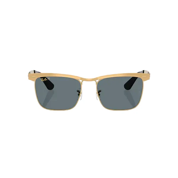 Ray-Ban Gold Blue Polarized Square Sunglasses – RB3875 9276/3R (56-18-145)