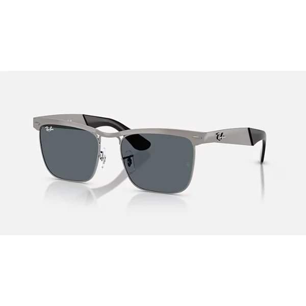 Ray-Ban Gunmetal Blue Square Metal Sunglasses – RB3875 029/R5 (56-18-145) - Image 2