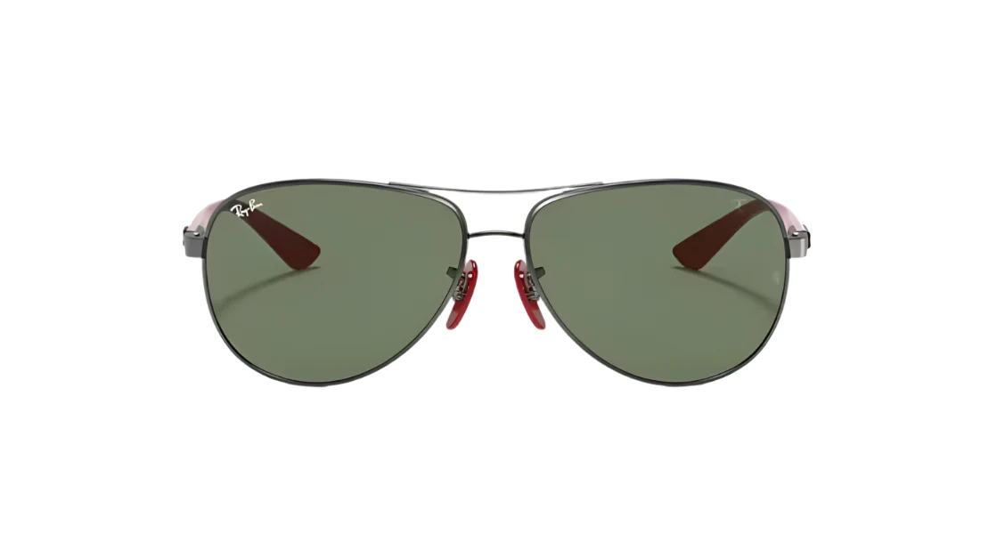 Ray-Ban RB8313M F001/71 Pilot Sunglasses Gold/Gunmetal Frame Green Lens – 61mm