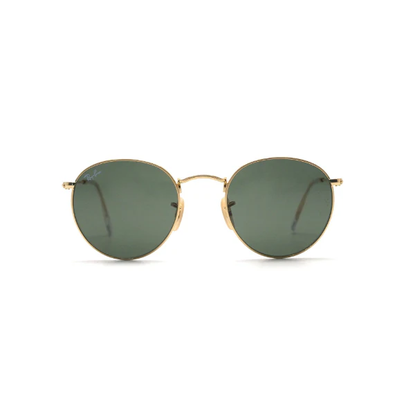 Ray-Ban Round Metal Polished Gold Sunglasses - Rb 3447 001 53 - Image 3