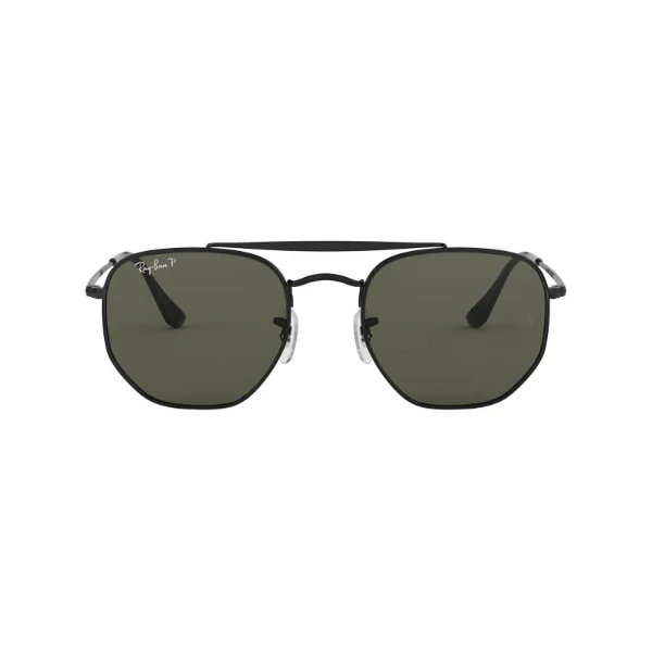 Ray-Ban The Marshal Black Green Polarized Square Sunglasses – RB3648 002/58 (54-21-145)