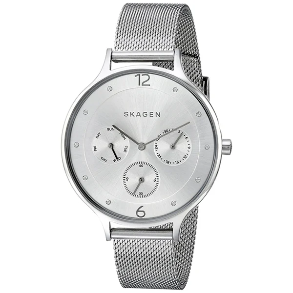 Skagen Anita Silver Mesh Bracelet Silver Dial Quartz Watch for Ladies - SKW2312