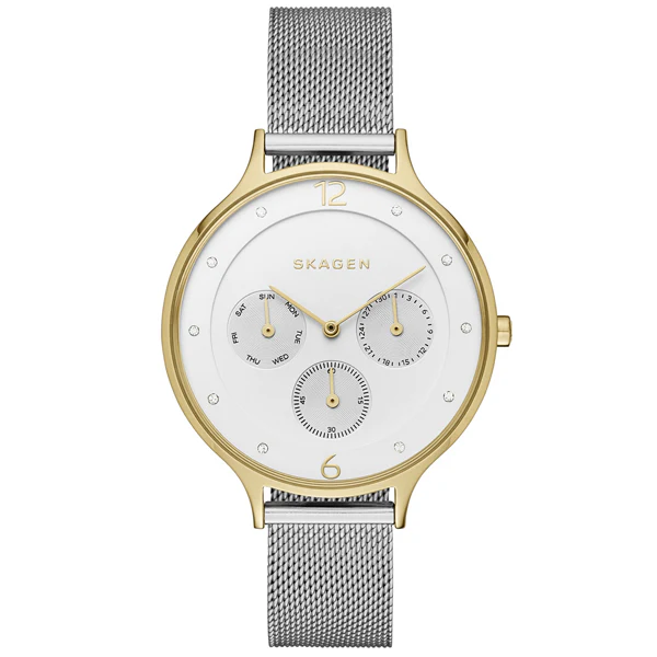 Skagen Anita Silver Mesh Bracelet Silver Dial Quartz Watch for Ladies - SKW2400