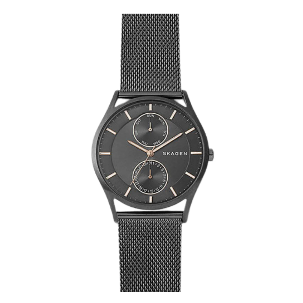 Skagen Holst Grey Mesh Bracelet Grey Dial Quartz Watch for Gents - SKW6180