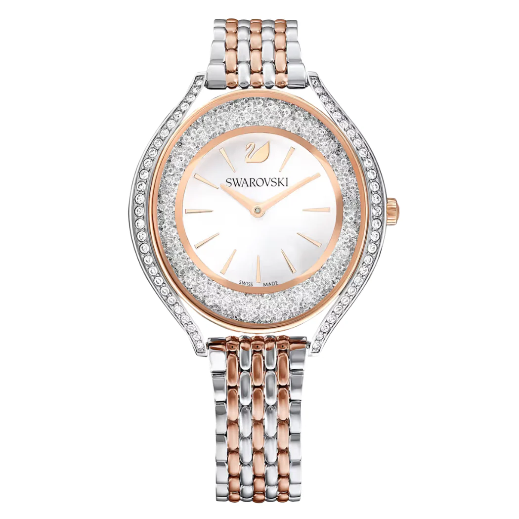 Swarovski Crystalline Aura Two-tone Stainless Steel Silver Dial Quartz Watch for Ladies - 5644075