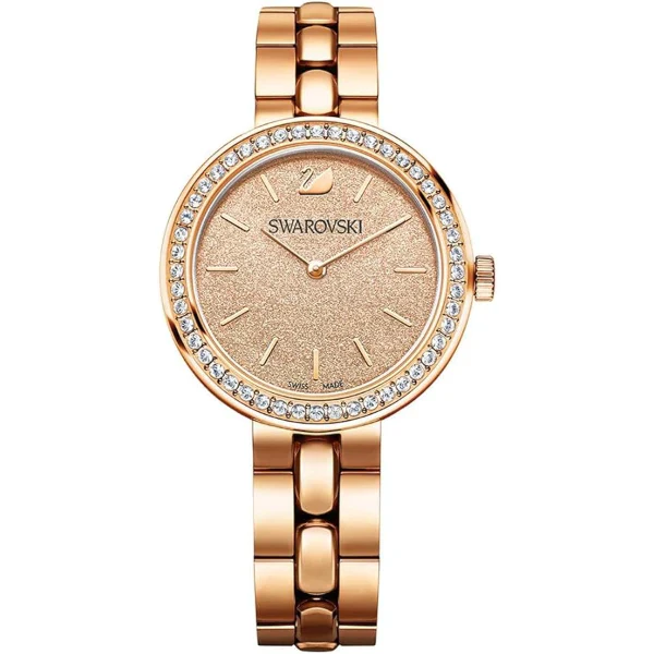 Swarovski Daytime Rose Gold Stainless Steel Rose Gold Dial Quartz Watch for Ladies - 5182231