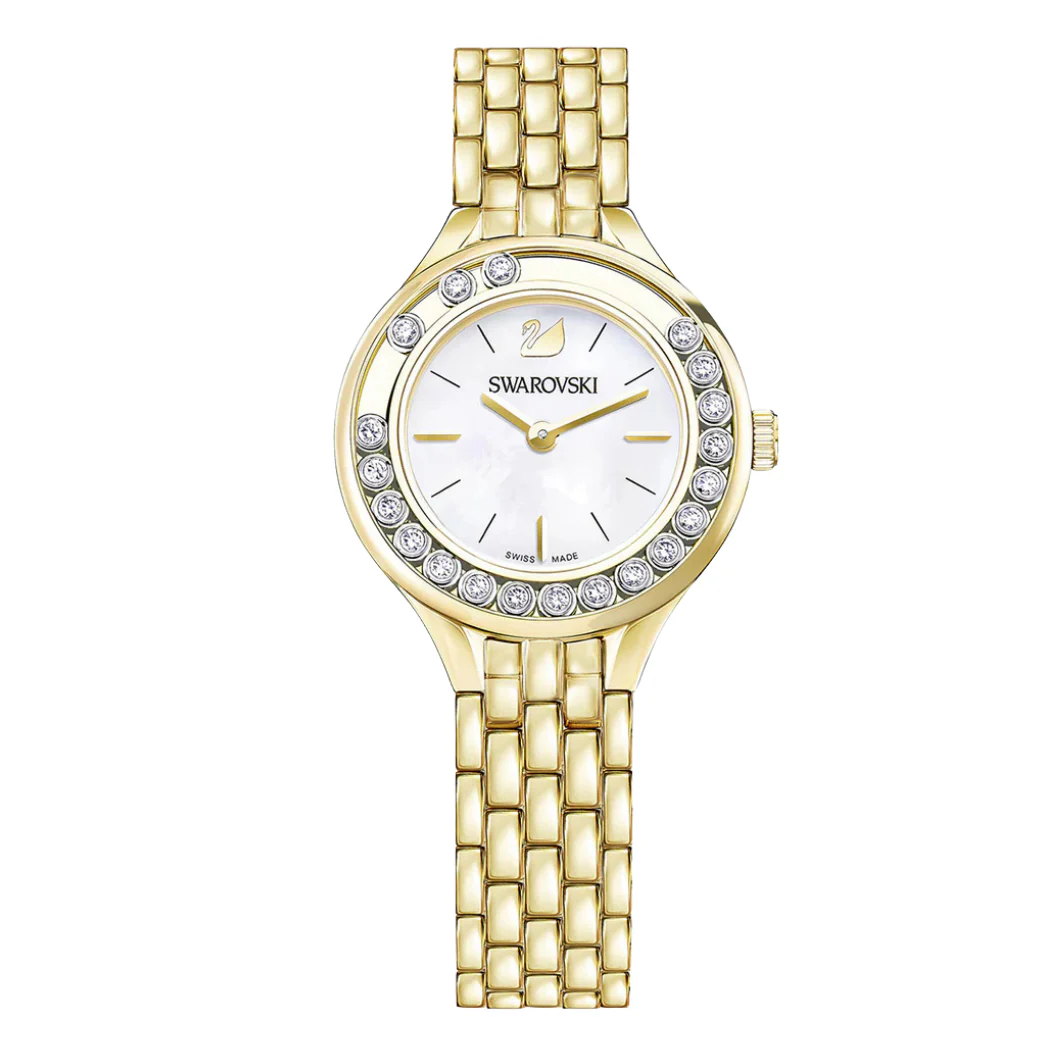 Swarovski Gold Stainless Steel White Dial Quartz Watch for Ladies - Swarovski 5242895