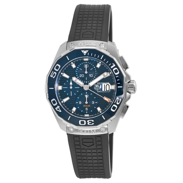 Tag Heuer Aquaracer Black Rubber Blue Dial Quartz Watch for Gents - CAY111BFT6041 - Image 2
