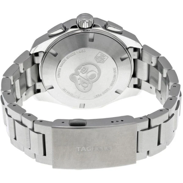 Tag Heuer Aquaracer Calibre 16 Silver Stainless Steel Black Dial Automatic Watch for Gents- CAY211A.BA0927 - Image 2